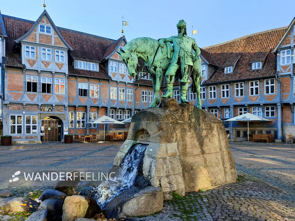 202210040-58 - Denkmal für Herzog August d.J. auf dem Stadtmarkt in Wolfenbüttel, Niedersachsen, Deutschland