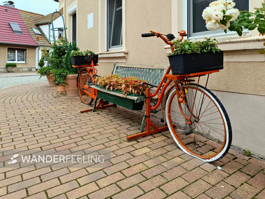 202507260-01 - Fahrradbank in Pritzerbe, Havelland, Brandenburg, Deutschland