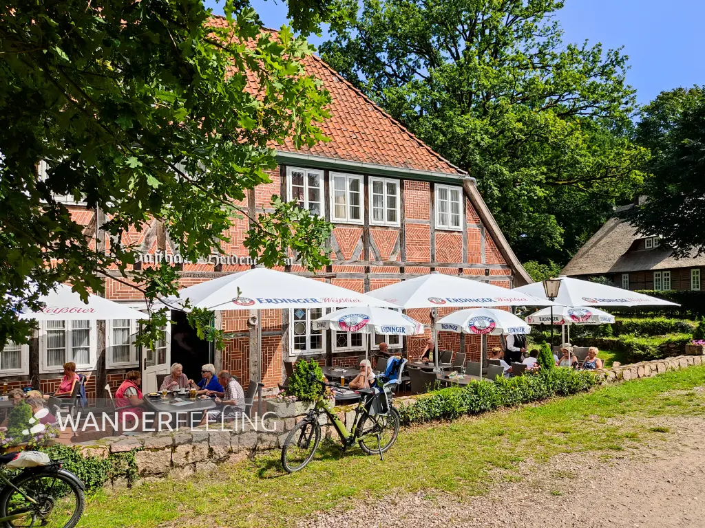 202308210-31 - Gasthaus in Wilsede, Lüneburger Heide, Niedersachsen, Deutschland