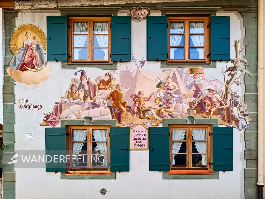 202409220-08 - Lüftlmalerei in Mittenwald, Oberbayern, Bayern, Deutschland