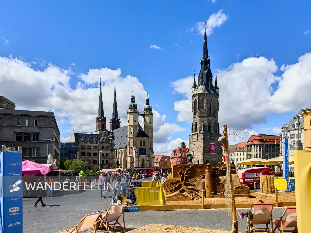 202308090-20 - Marktkirche Unser Lieben Frau und Roter Turm in Halle, Sachsen-Anhalt, Deutschland