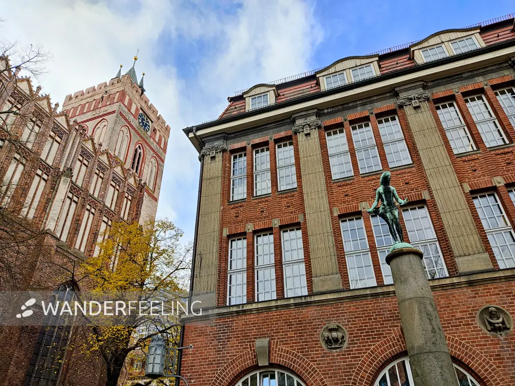 202311020-14 - St. Marien und Oderbrunnen in Frankfurt (Oder), Seenland Oder-Spree, Brandenburg, Deutschland