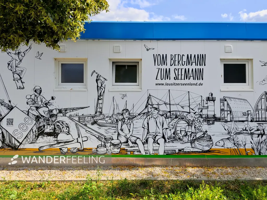 202309150-12 - Wandbild am Senftenberger See bei Großkoschen, Lausitz, Brandenburg, Deutschland