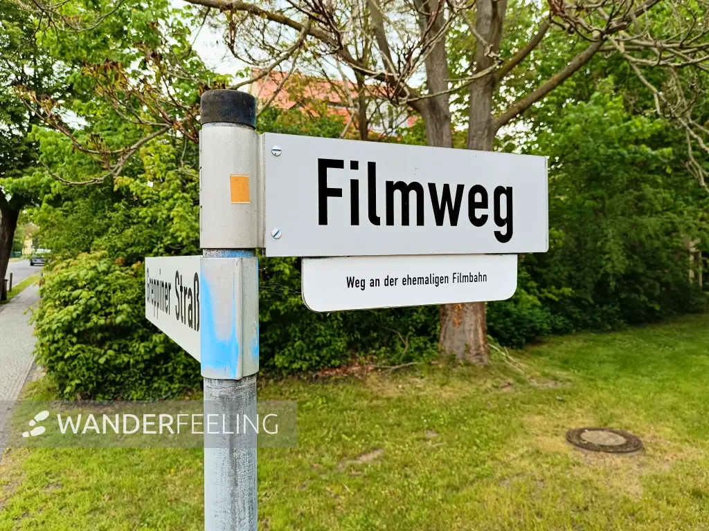 202404240-03 - Weg an der ehemaligen Filmbahn in Wolfen, Anhalt-Dessau-Wittenberg, Sachsen-Anhalt, Deutschland