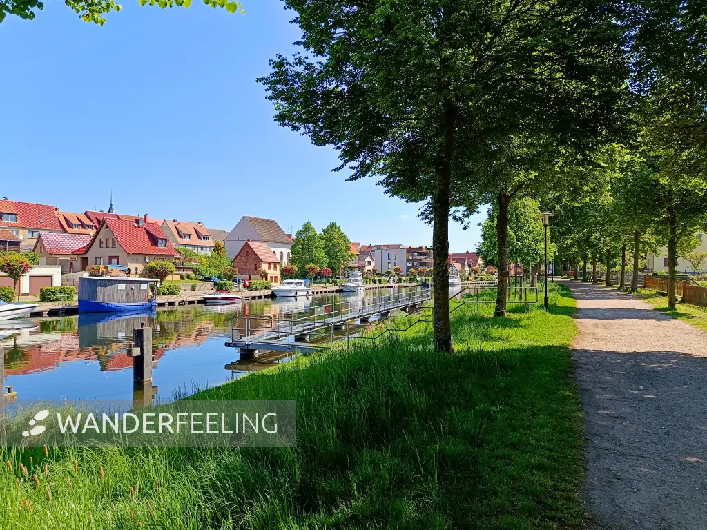 202605230-10 - Weg an der Müritz-Elde-Wasserstraße in Plau am See, Mecklenburgische Seenplatte, Mecklenburg-Vorpommern, Deutschland
