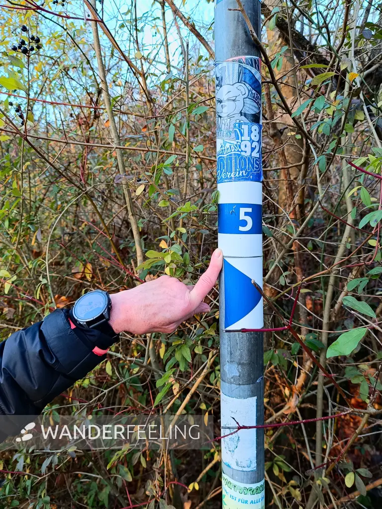 202511220-23 - Wegmarkierung in Marienfelde, Berlin, Deutschland