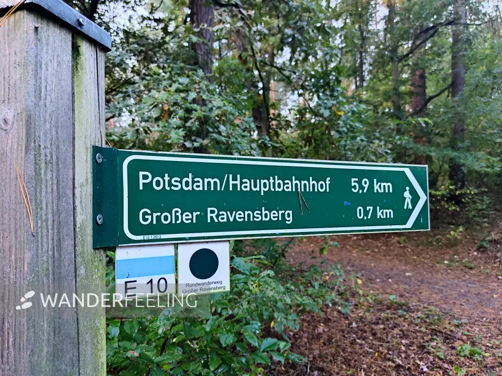 202310140-04 - Wegweiser im Erholungswald Ravensberge, Potsdam, Brandenburg, Deutschland