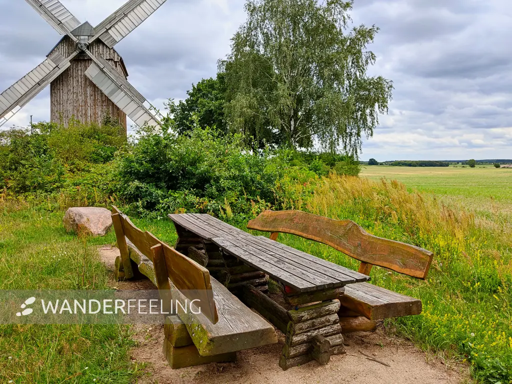 202308050-23 - Windmühle und Rastplatz bei Borne, Fläming, Brandenburg, Deutschland