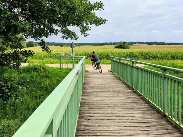 202308160-11 - Brücke über die Hunte bei Wardenburg, Oldenburger Land, Niedersachsen, Deutschland
