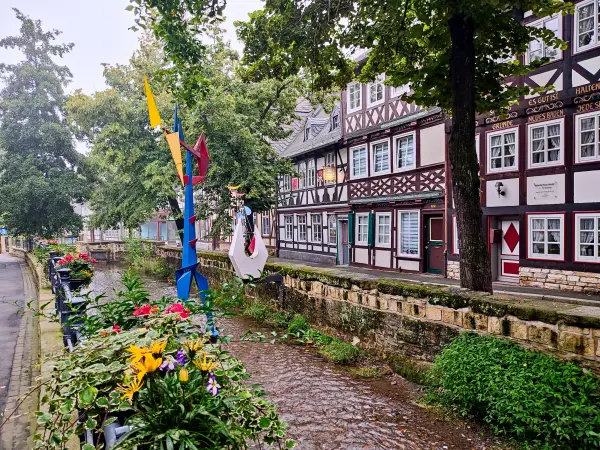 202308170-40 - Fachwerkhäuser an der Abzucht in Goslar, Harz, Niedersachsen, Deutschland