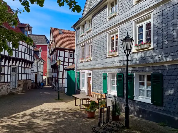 202604260-05 - Fachwerkhäuser in Hattingen, Ruhrgebiet, Nordrhein-Westfalen, Deutschland
