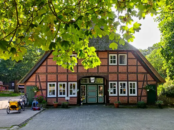 202308210-02 - Fachwerkhaus in Overhaverbeck, Lüneburger Heide, Niedersachsen, Deutschland