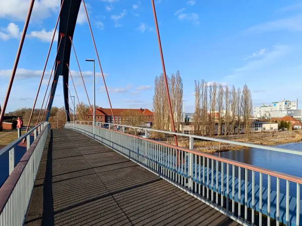 202603120-29 - Henkelbrücke, Elbe-Havel-Kanal und Waschmittelwerk in Genthin, Elbe-Börde-Heide, Sachsen-Anhalt, Deutschland