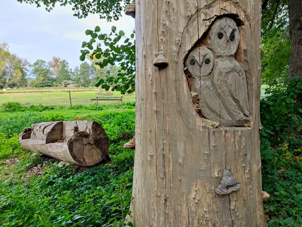 202310060-38 - Holzskulpturen in Raddusch, Spreewald, Brandenburg, DeutschandSpr