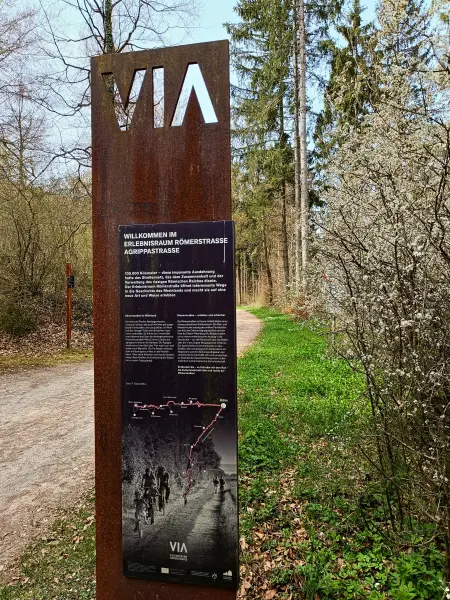 202604270-09 - Informationstafel Agrippastraße bei Nettersheim, Eifel, Nordrhein-Westfalen, Deutschland