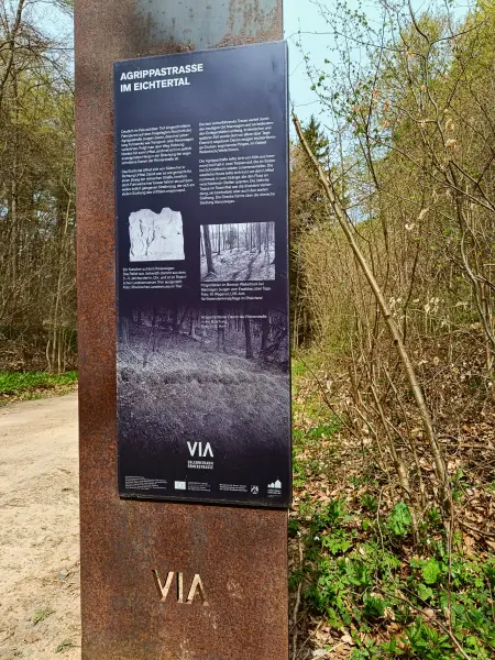 202604270-19 - Informationstafel Agrippastraße bei Nettersheim, Eifel, Nordrhein-Westfalen, Deutschland