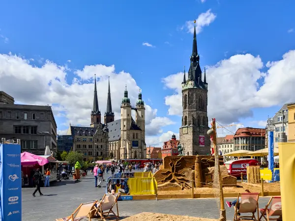 202308090-20 - Marktkirche Unser Lieben Frau und Roter Turm in Halle, Sachsen-Anhalt, Deutschland