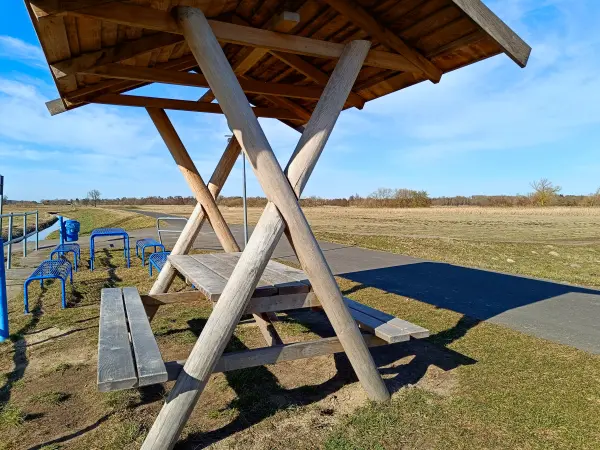 202603020-14 - Rastplatz am Haveldeich bei Ketzin, Havelland, Brandenburg, Deutschland