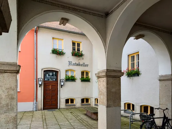 202308260-43 - Ratskeller in Trebbin, Fläming, Brandenburg, Deutschland