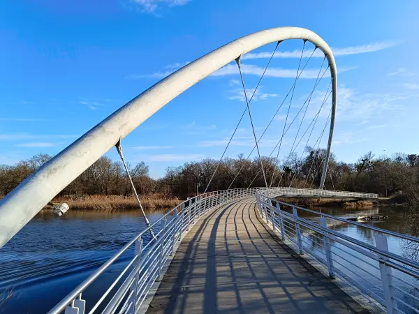 202603030-23 - Tiergartenbrücke in Dessau, Anhalt-Dessau-Wittenberg, Sachsen-Anhalt, Deutschland