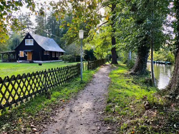 202310230-08 - Weg am Bürgerfließ bei Lübbenau, Spreewald, Brandenburg, Deutschland