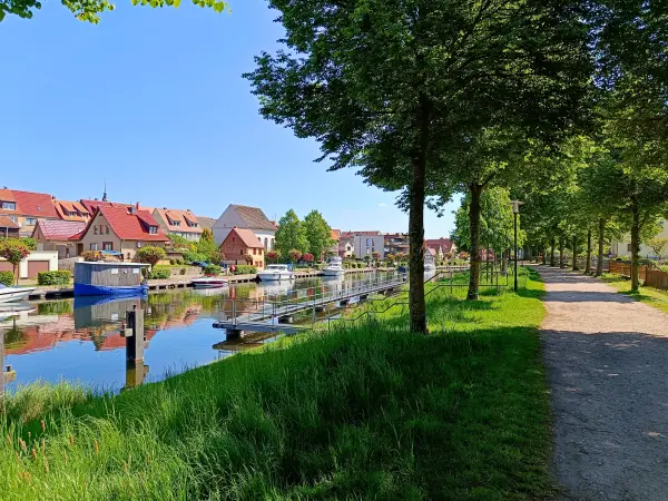 202605230-10 - Weg an der Müritz-Elde-Wasserstraße in Plau am See, Mecklenburgische Seenplatte, Mecklenburg-Vorpommern, Deutschland
