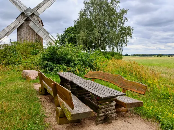 202308050-23 - Windmühle und Rastplatz bei Borne, Fläming, Brandenburg, Deutschland