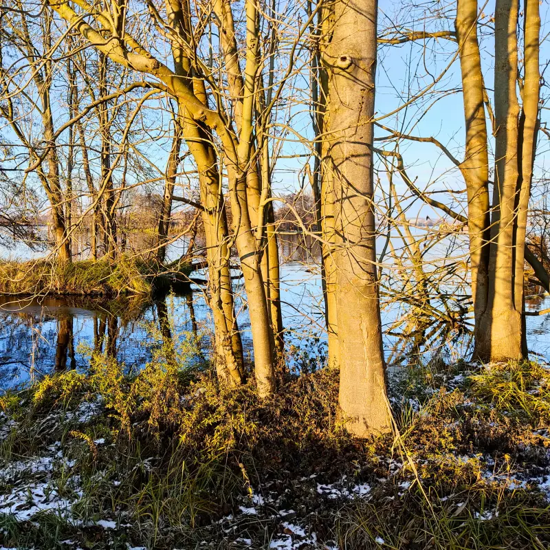 Winterwanderung auf den Götzer Berg, zu den Deetzer Erdlöchern und an
