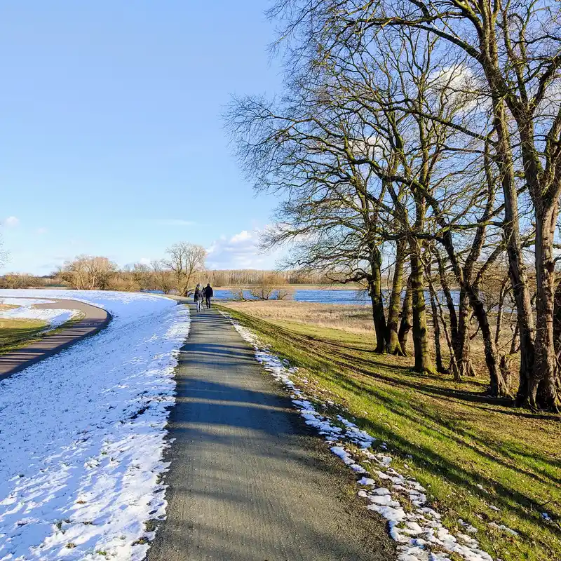 Wanderweg auf dem Elbdeich