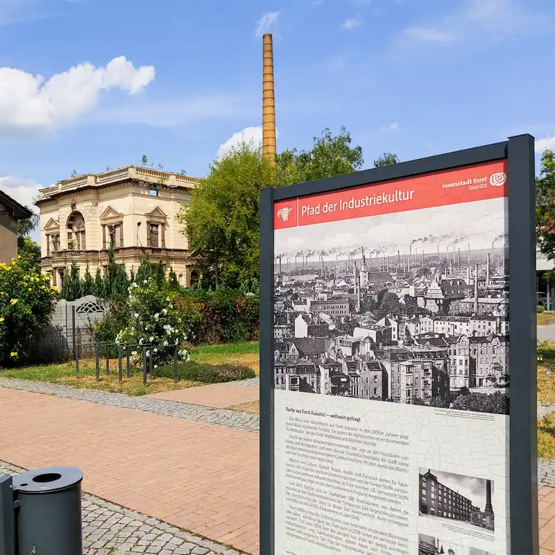 Auf dem Pfad der Industriekultur und entlang der Neißeauen zum Ostdeutschen Rosengarten Forst