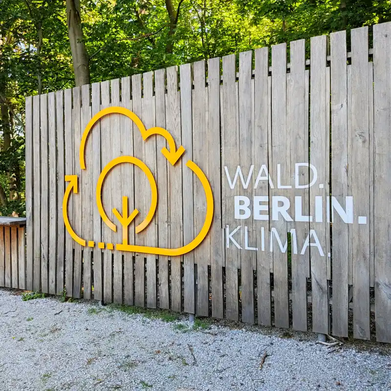 Spaziergang durch die Waldausstellung WALD.BERLIN.KLIMA und Aufstieg zum Grunewaldturm