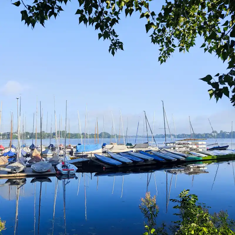 Boote auf der Außenalster